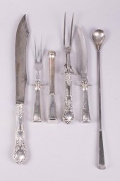 SIX SILVER SERVING PIECESSIX S