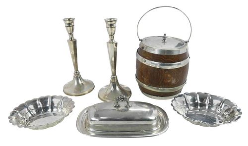 SIX SILVER TABLE ITEMS INCLUDING