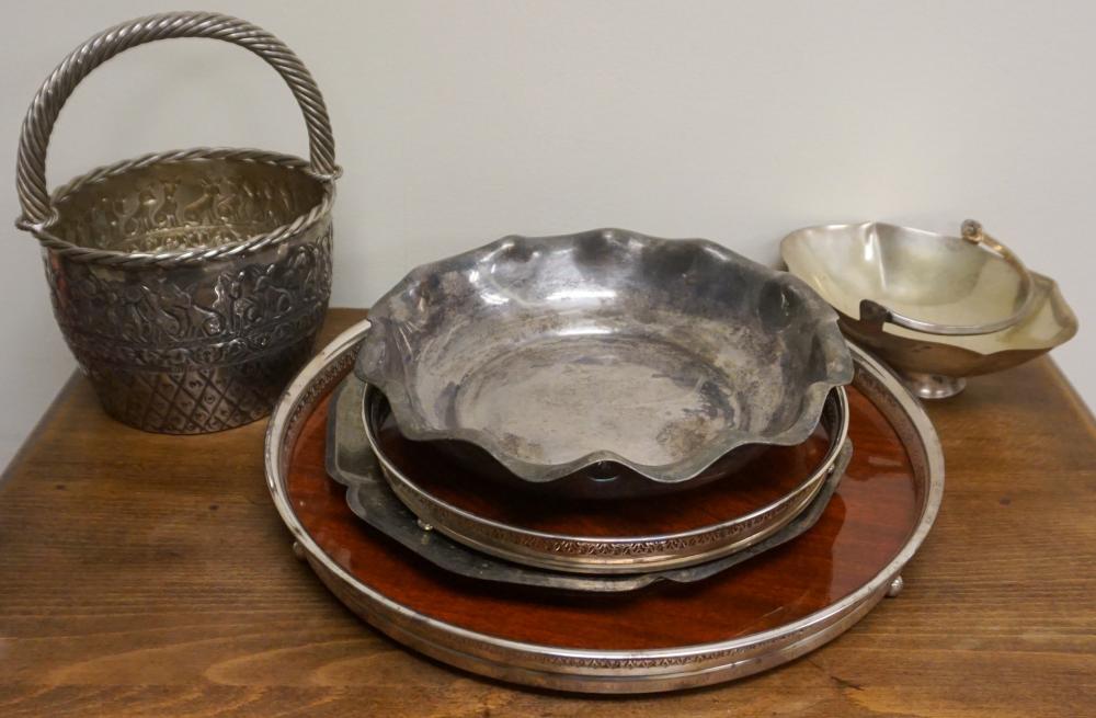SIX SILVERPLATED TABLE