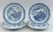 SIX SIMILAR CHINESE BLUE AND W