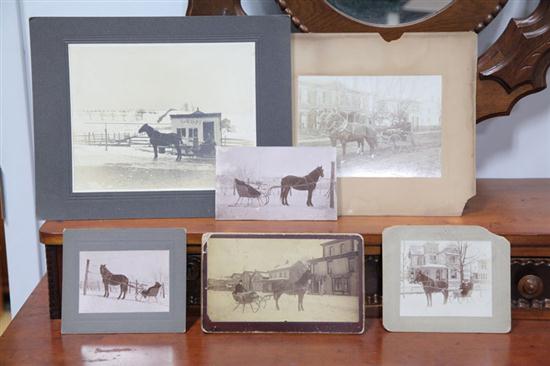 SIX SLEIGH PHOTOGRAPHS. American 