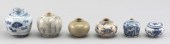 SIX SMALL CHINESE PORCELAIN JA