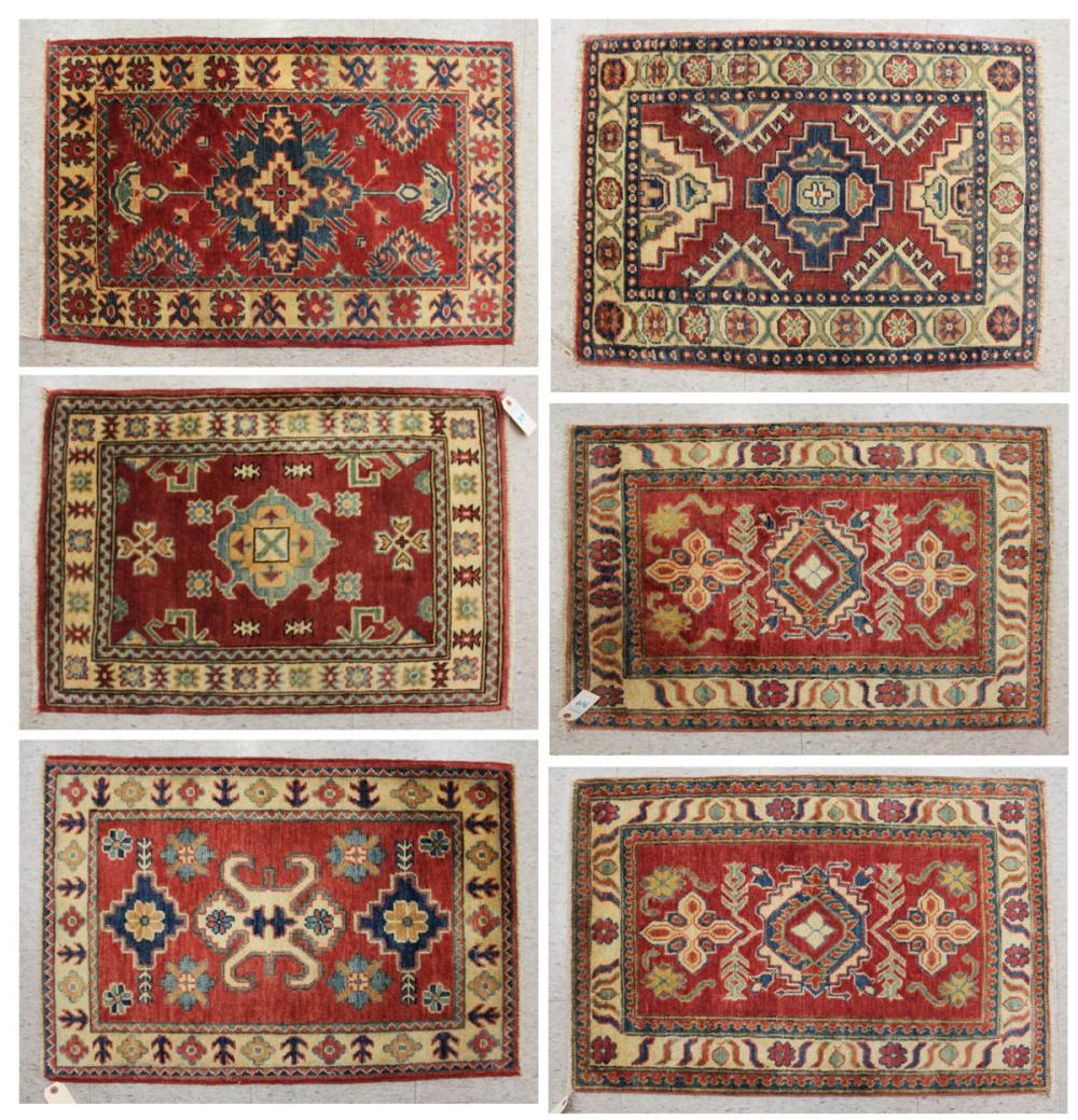 SIX SMALL HAND KNOTTED ORIENTAL
