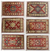 SIX SMALL HAND KNOTTED ORIENTA