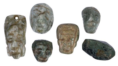 SIX SMALL MESOAMERICAN CARVED