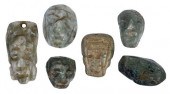 SIX SMALL MESOAMERICAN CARVED