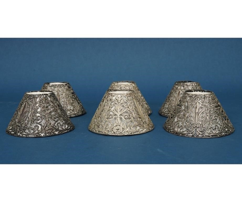 Six small sterling silver