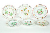 SIX SOFTPASTE PLATES.  England