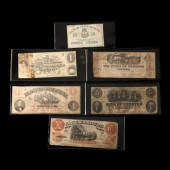 SIX SOUTHERN BANKNOTES, ANTEBE