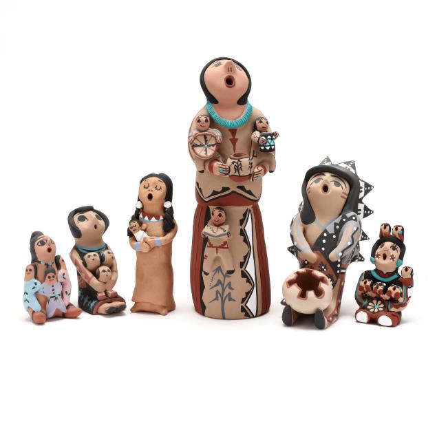 SIX SOUTHWEST POTTERY STORYTELLER