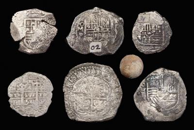 Six Spanish Colonial silver