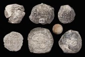 Six Spanish Colonial silver co