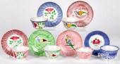 SIX SPATTER CUPS AND SAUCERSSi