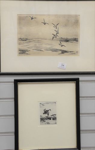 SIX SPORTING FRAMED PIECES TO