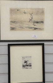 SIX SPORTING FRAMED PIECES TO