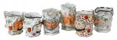 SIX STAFFORDSHIRE SATYR AND BA