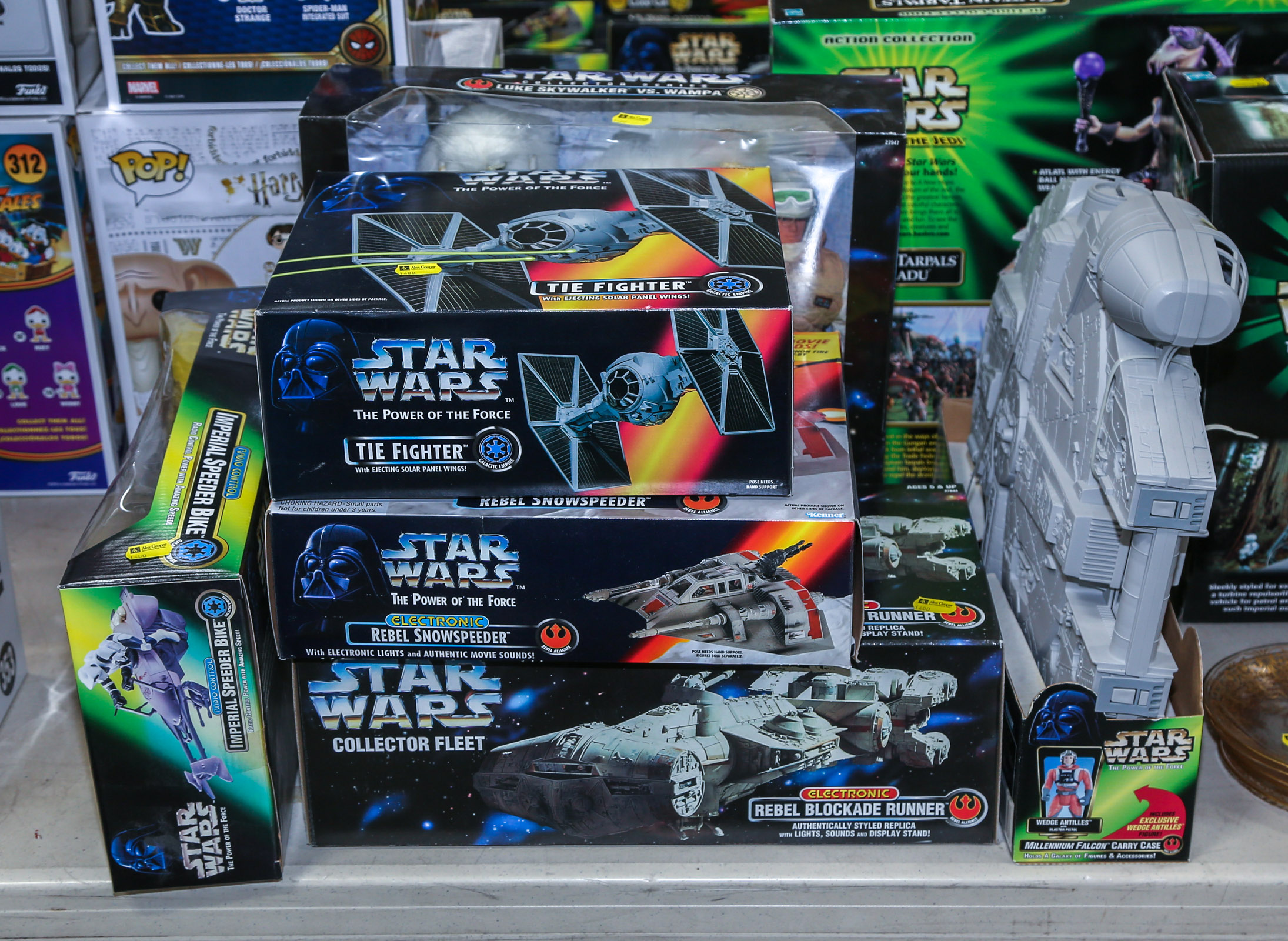 SIX STAR WARS SHIPS & LUKE VS.