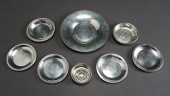 SIX STERLING BUTTER PATS, OPEN