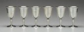 Six sterling goblets: Internat