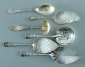 Six sterling serving pieces: C