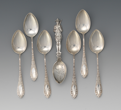 Six Sterling Silver Grapefruit