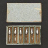 SIX STERLING SILVER HANDLE COR