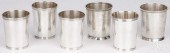 SIX STERLING SILVER JULEP CUPS