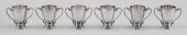 SIX STERLING SILVER MINIATURE