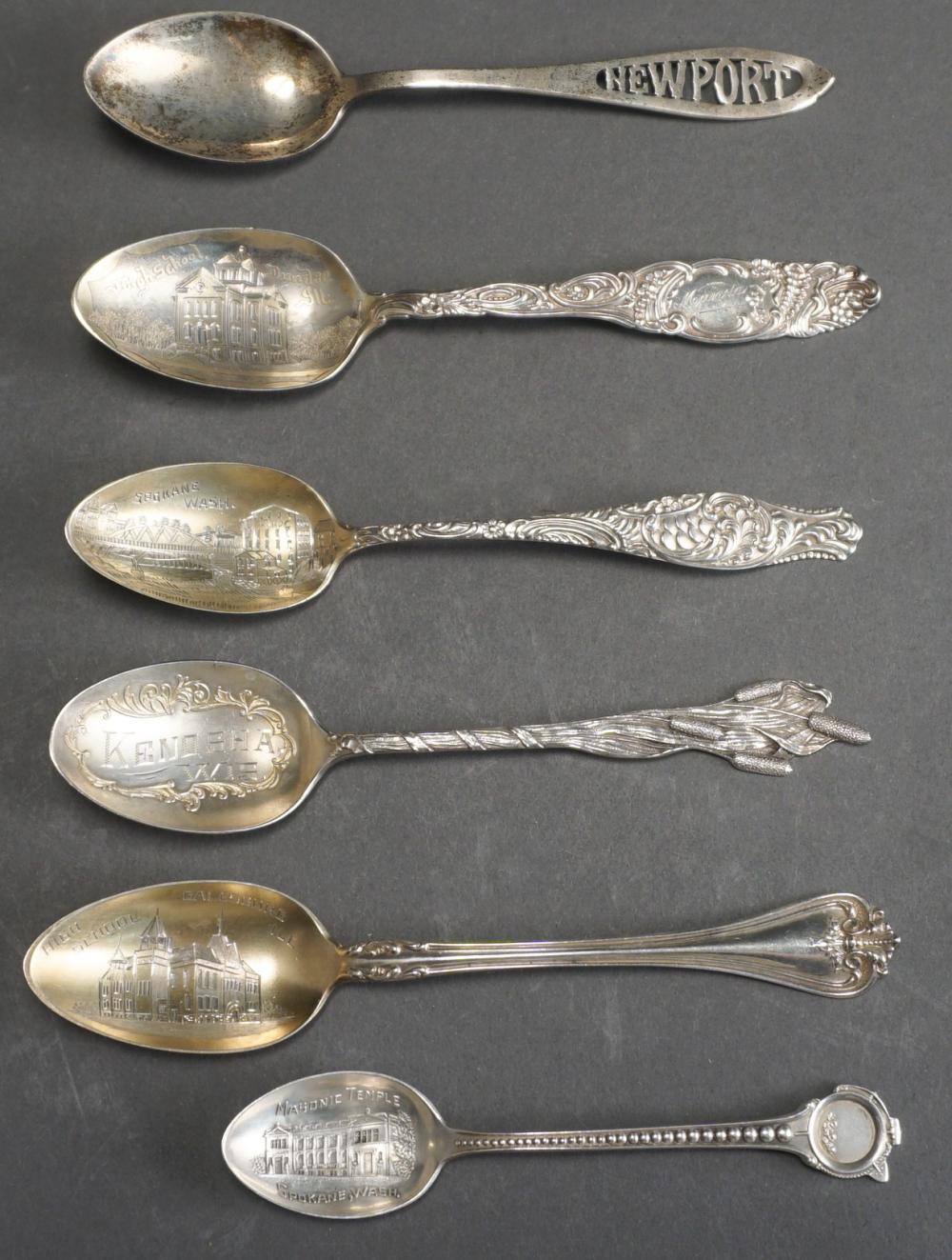 SIX STERLING SILVER NOVELTY