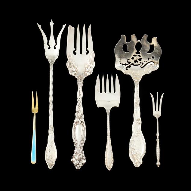 SIX STERLING SILVER STERLING