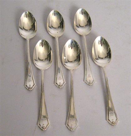 Six sterling silver teaspoons   