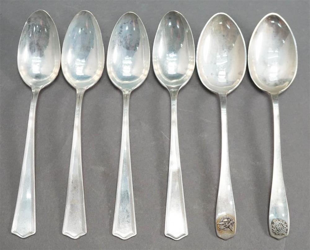 SIX STERLING TEASPOONS (2