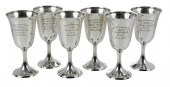 SIX STERLING TROPHY GOBLETSAme