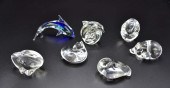 SIX STEUBEN COLORLESS GLASS AN