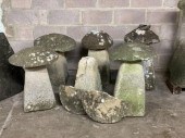 Six stone staddle stones of va