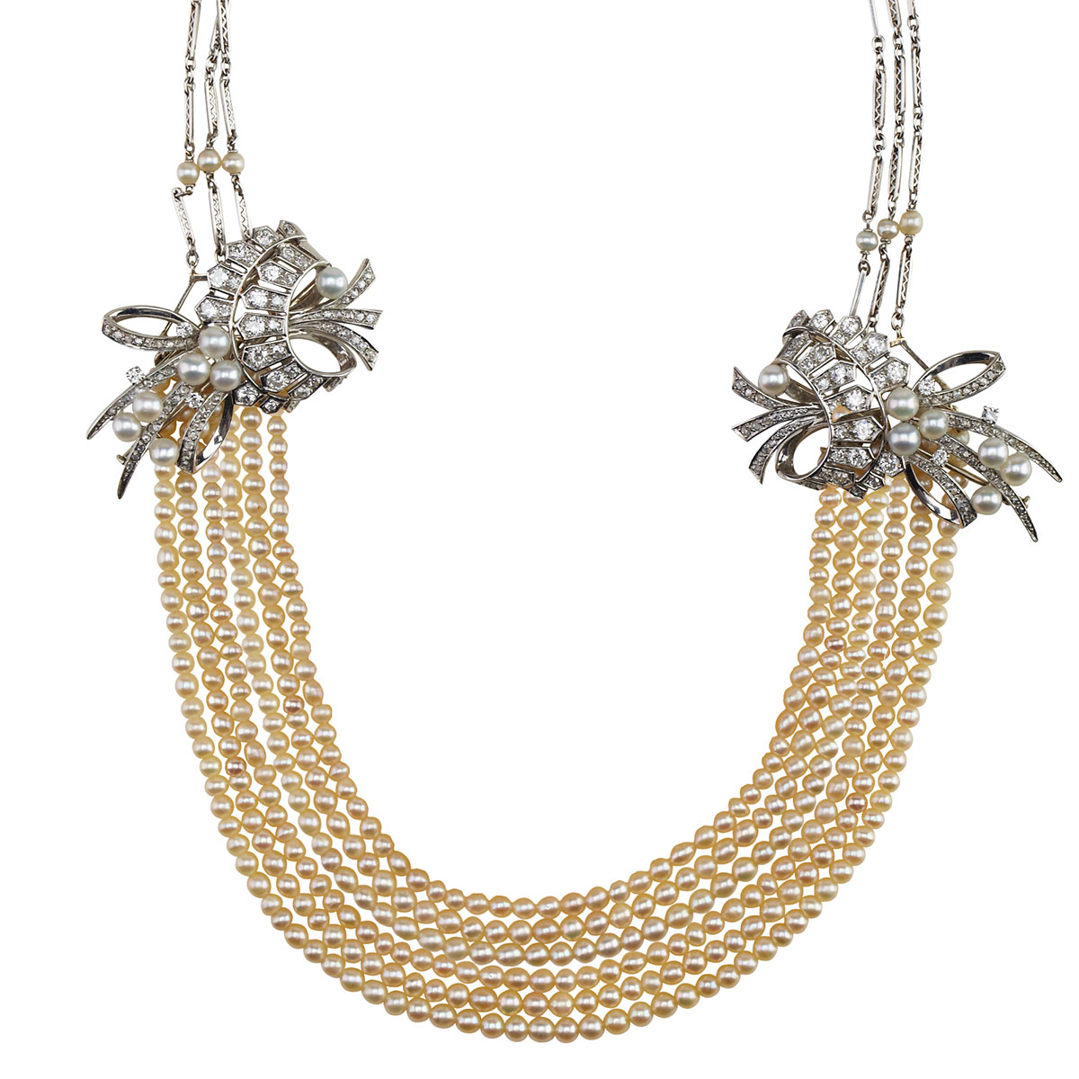 Six Strand Natural Pearl