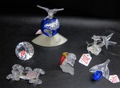SIX SWAROVSKI CUT CRYSTAL FIGU
