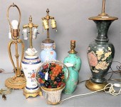 SIX TABLE LAMPS, TO INCLUDE A