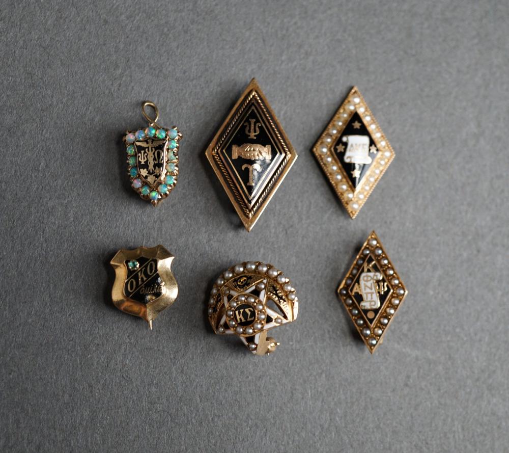 SIX TESTED 14-KARAT YELLOW-GOLD