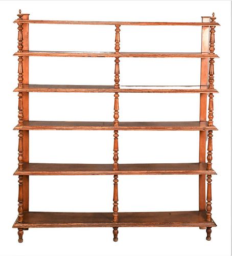 SIX TIER FOLK PAINTED BOOKCASE