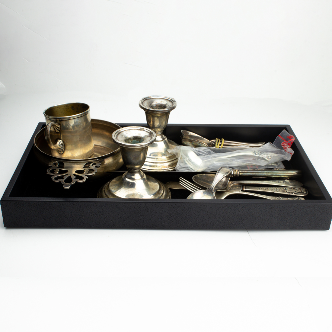 SIX TIFFANY STERLING TABLE