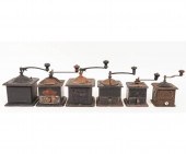 Six tin coffee mills to a Land