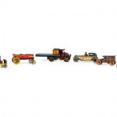 Six Tin Lithograph Toy Vehicle
