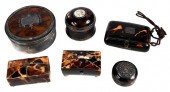SIX TORTOISESHELL CASES WITH S