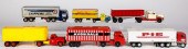 SIX TOY TRACTOR TRAILERSSix to