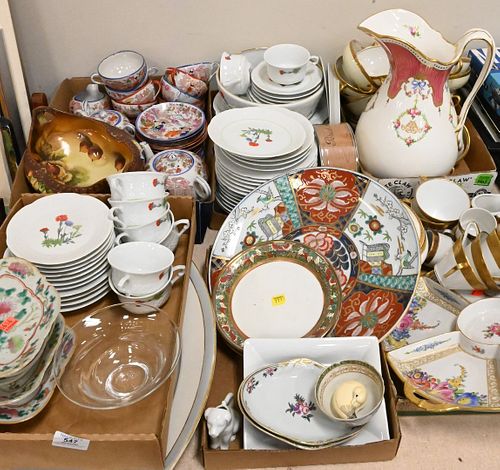 SIX TRAY LOTS OF ASSORTED PORCELAIN