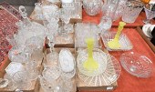 SIX TRAY LOTS OF CUT GLASSSix