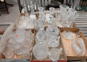 SIX TRAY LOTS OF CUT GLASSSix
