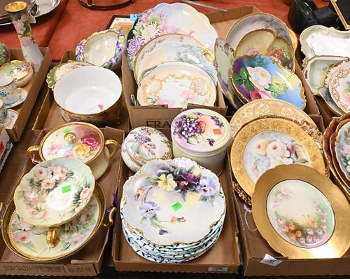 SIX TRAY LOTS OF LIMOGES HAND