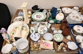 SIX TRAY LOTS OF PORCELAIN, TO